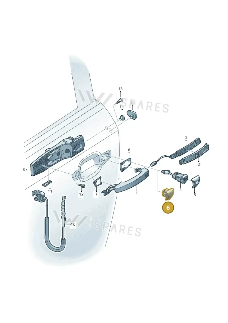 8V0837168BGRU — Audi RS3 Limousine (2017-2020) diagram 745837000, position 6