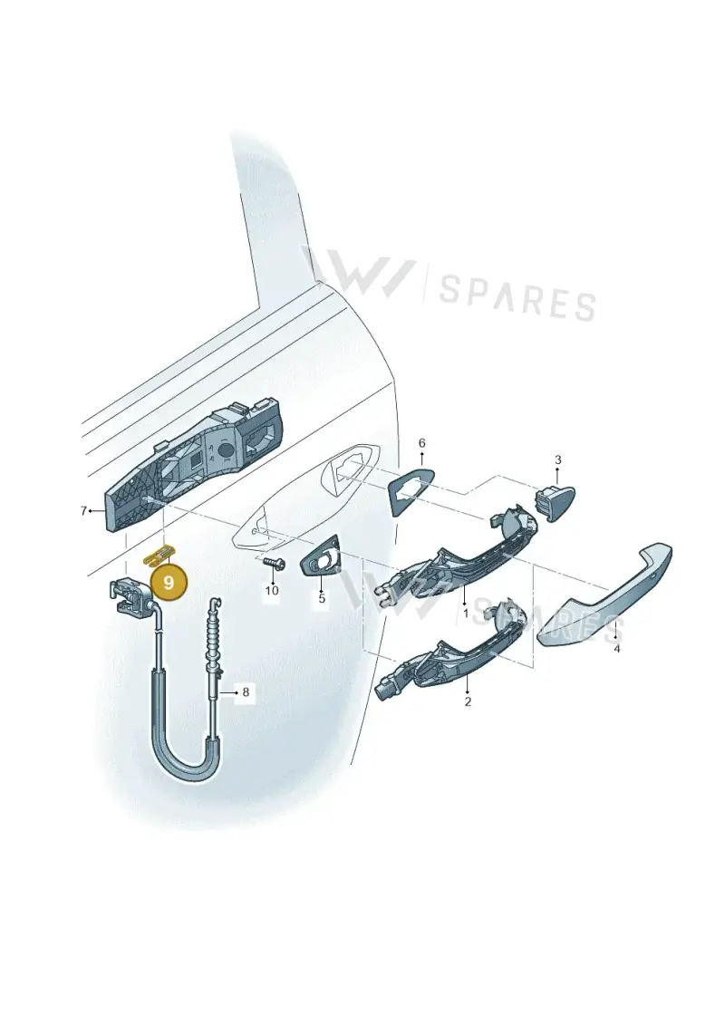 8V0837199 — Audi Q4 Sportback (2021-2025) diagram 596839000, position 9