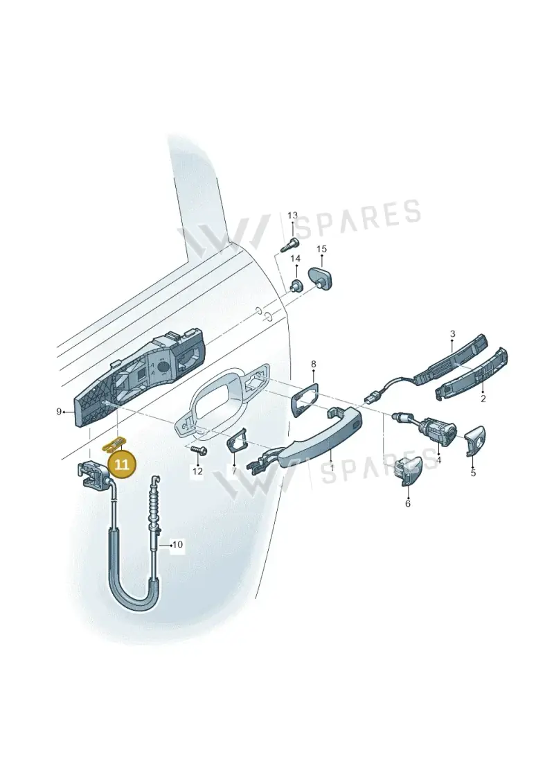 8V0837199 — Audi RS3 Limousine (2017-2020) diagram 745837000, position 11