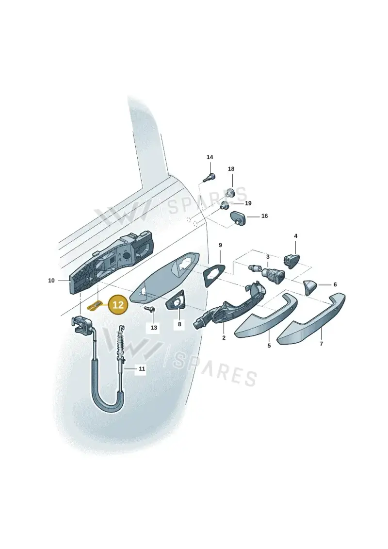 8V0837199 — Audi Q5 e-tron (2021-) diagram 89d837000, position 12