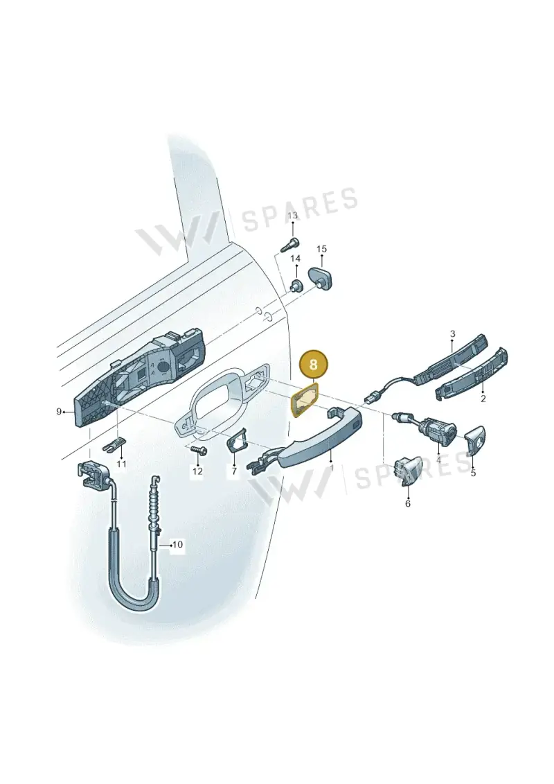 8V0837277 — Audi RS3 Limousine (2017-2020) diagram 745837000, position 8