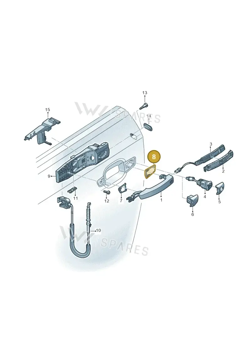 8V0837277 — Audi TT RS (2016-2023) diagram 778837000, position 8