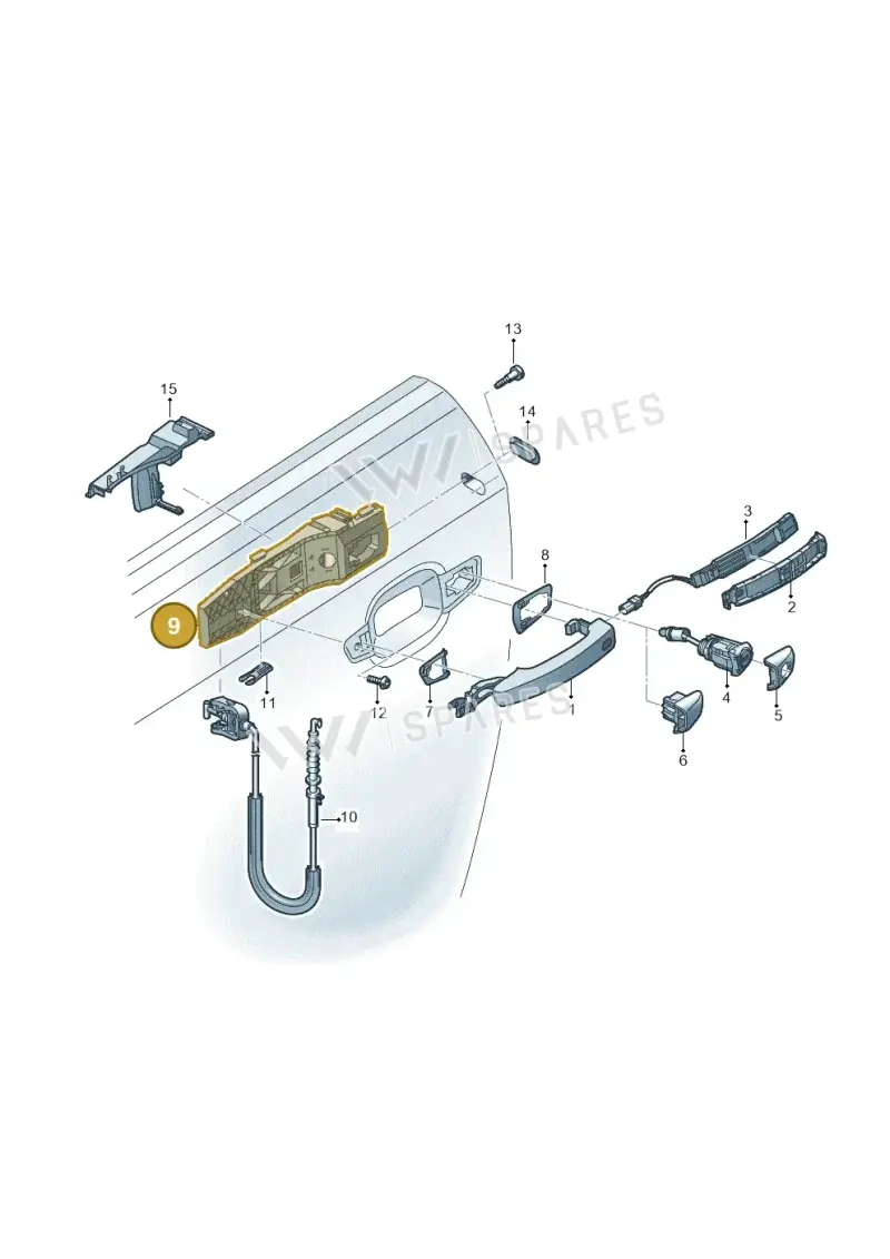 8V0837885 — Audi TTRS Coupe (2016-2023) diagram 778837000, position 9