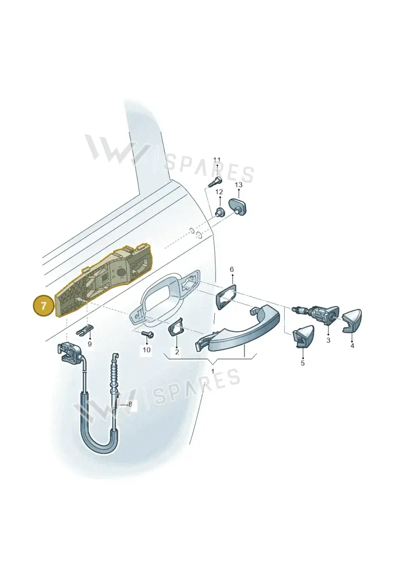 8V0839885 — Audi RS Q3 Sportback (2019-2024) diagram 597837000, position 7