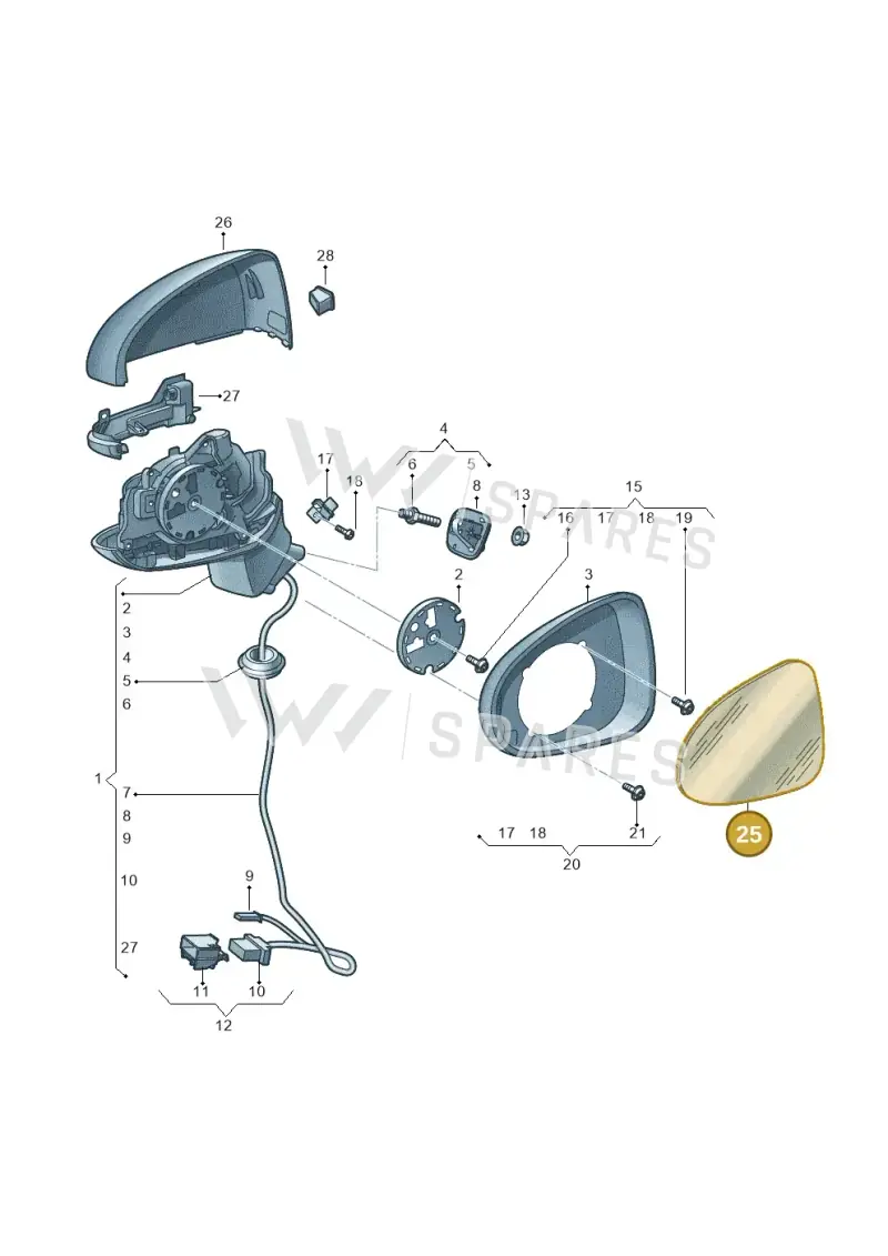 8V0857535F — Audi RS3 Limousine (2017-2020) diagram 890857400, position 25