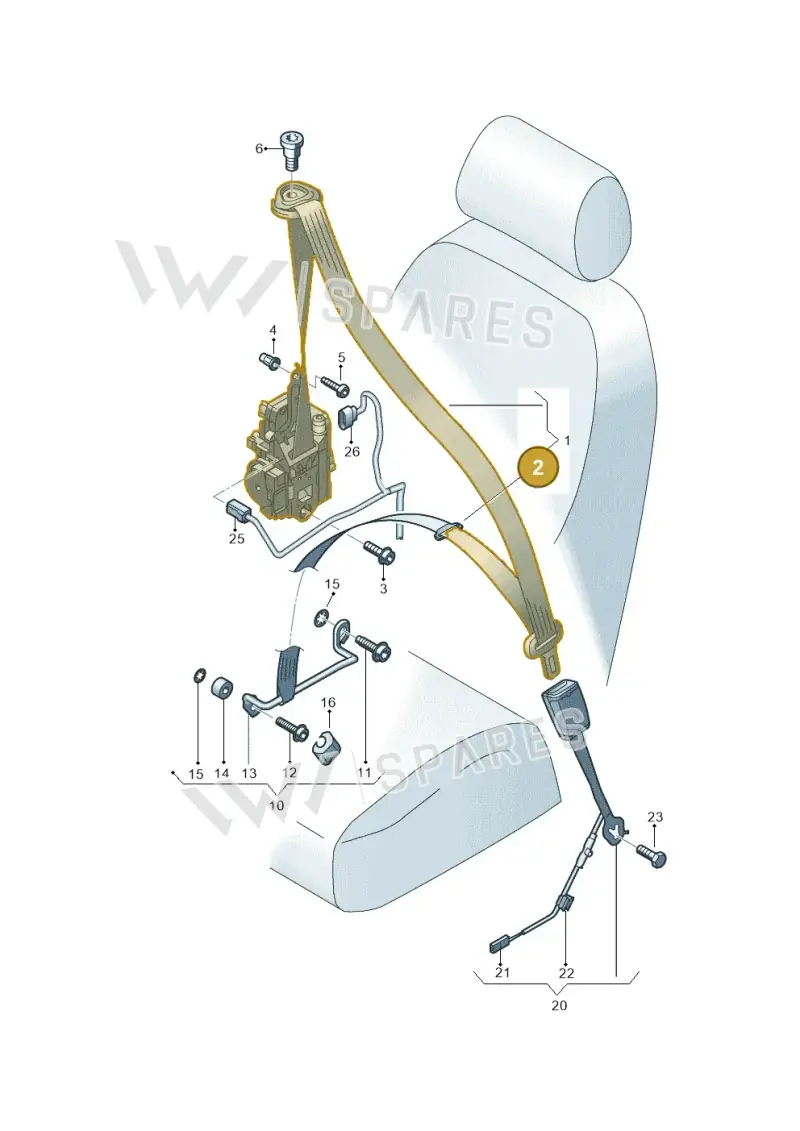 8V08578369B9 — Audi A3 Cabrio (2016-2020) diagram 778857600, position 2