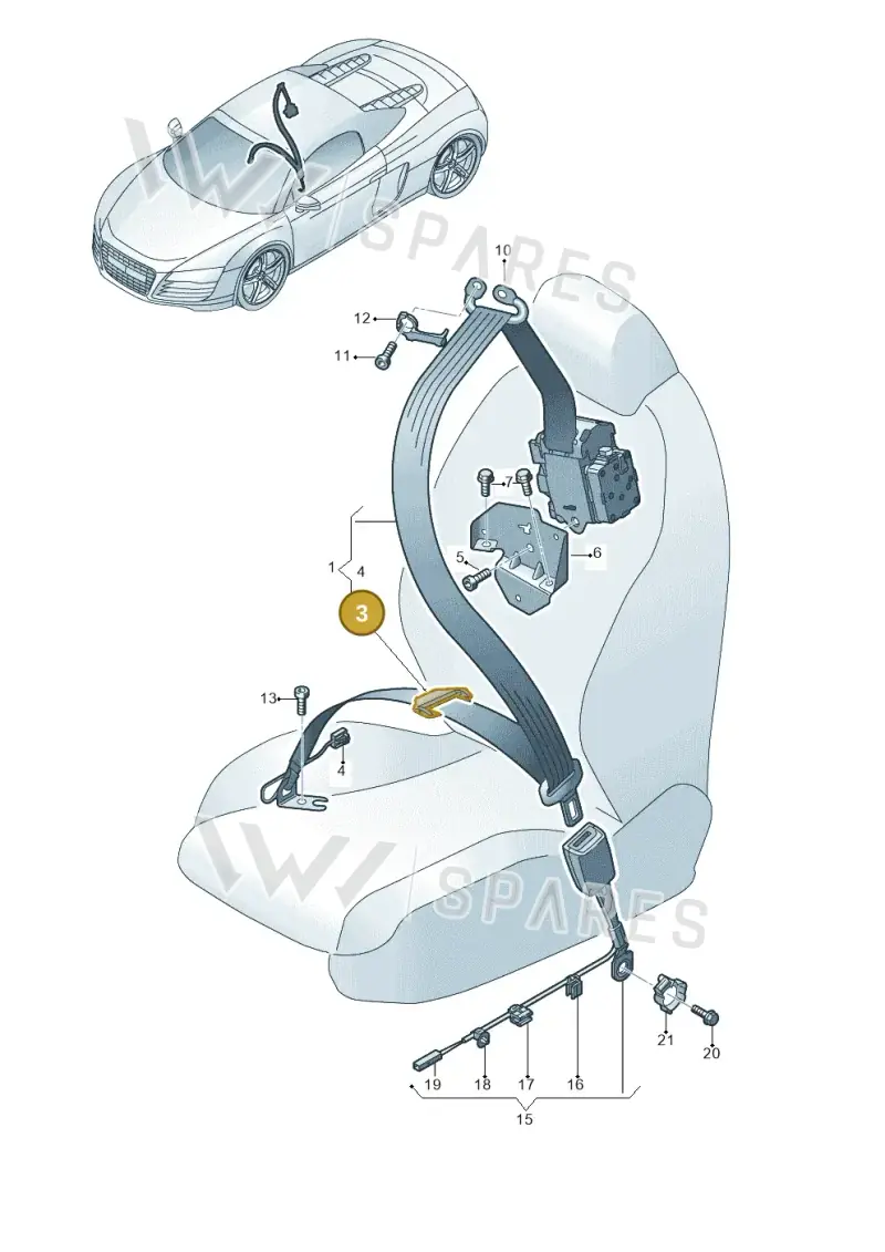 8V08578369B9 — Audi R8 Spyder (2015-2024) diagram 872857650, position 3