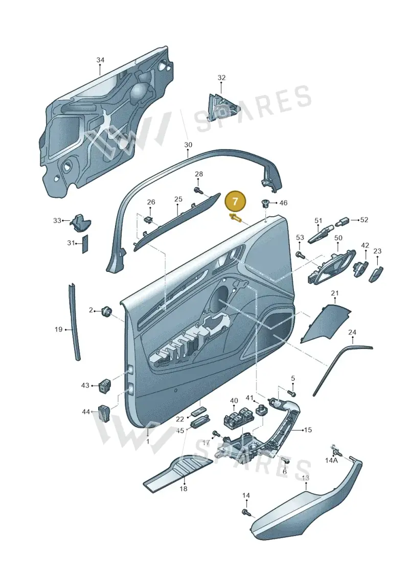 8V0860385 — Audi A3 Sportback (2016-2020) diagram 890867000, position 7
