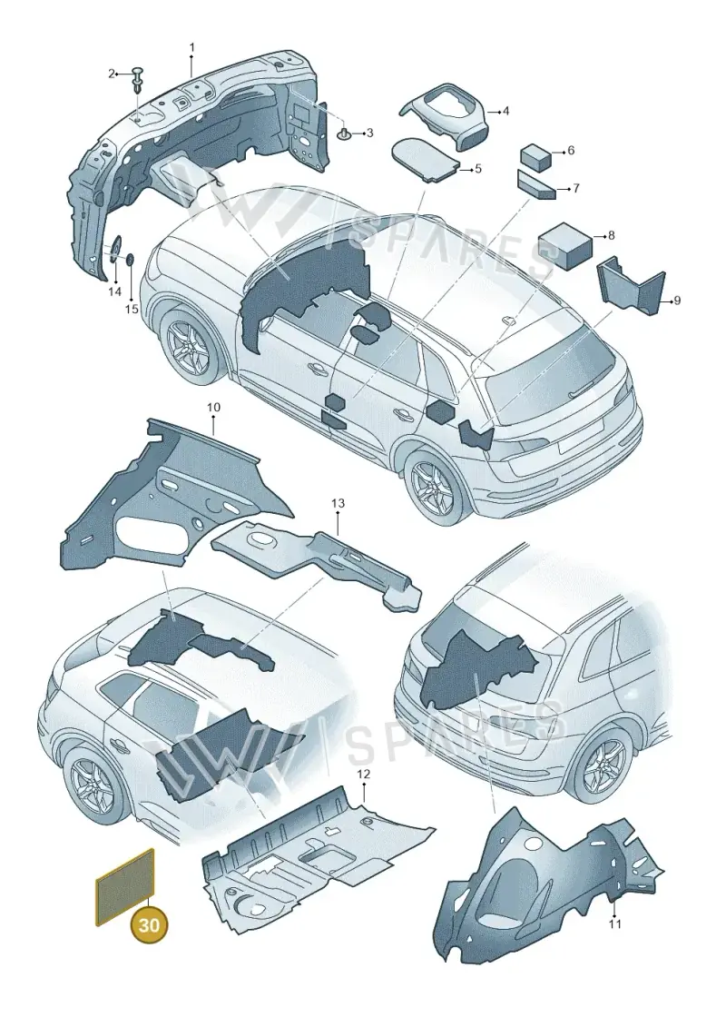 8V0863435 — Audi Q5 (2016-2020) diagram 896863200, position 30