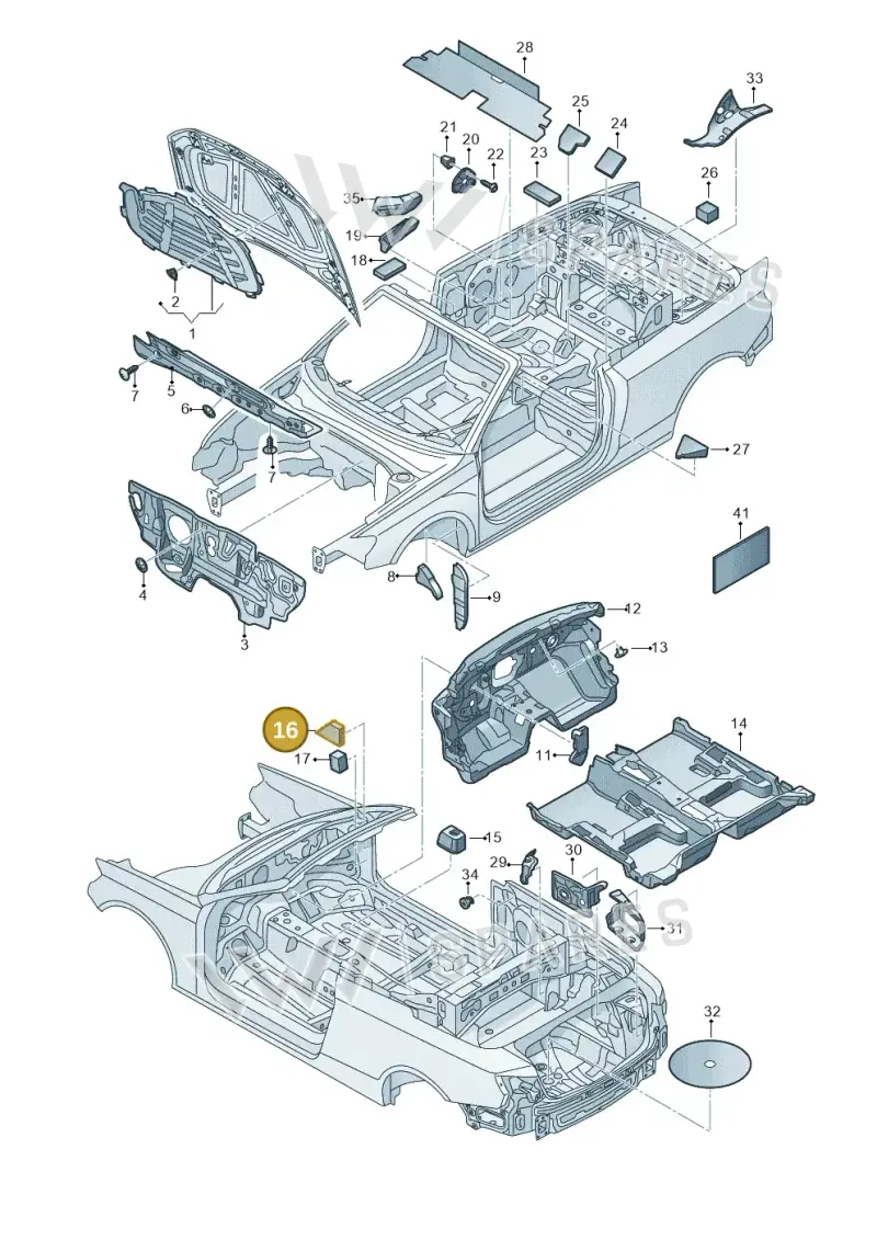 8V0863501 — Audi A3 Cab. 1.4 (2013-2016) diagram 778863200, position 16