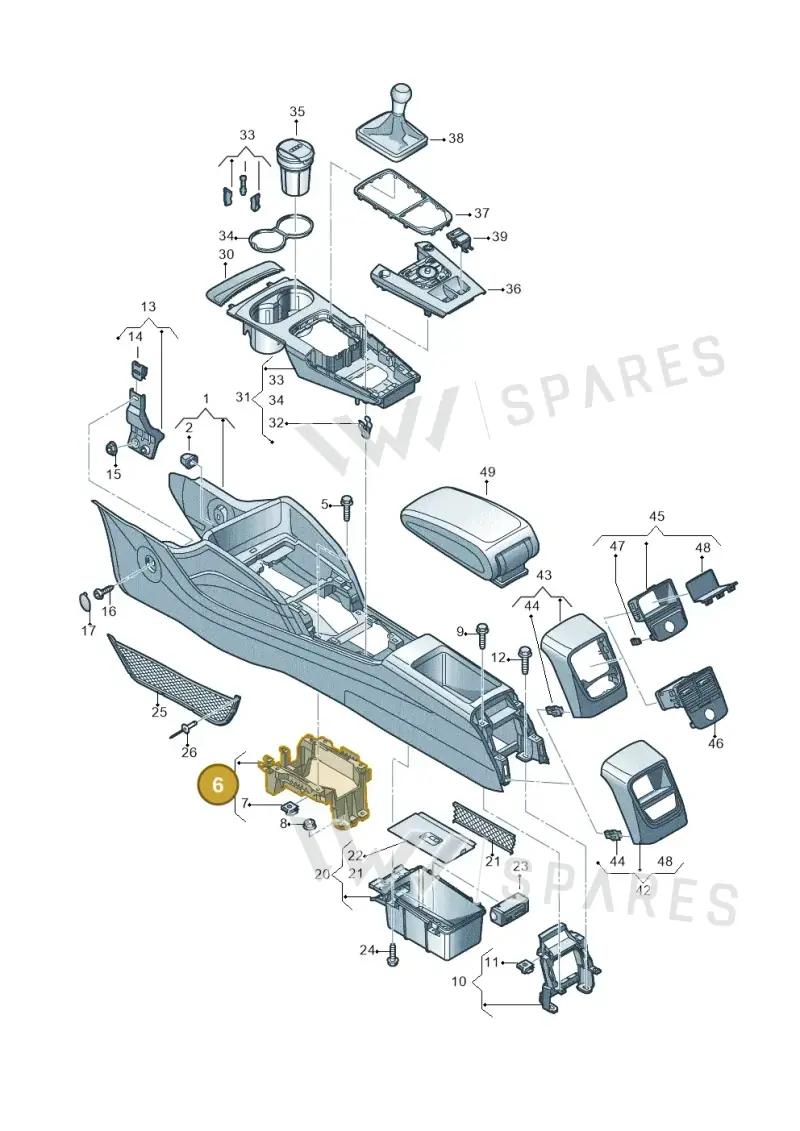 8V0863531A — Audi A3 Sportback (2016-2020) diagram 745863500, position 6