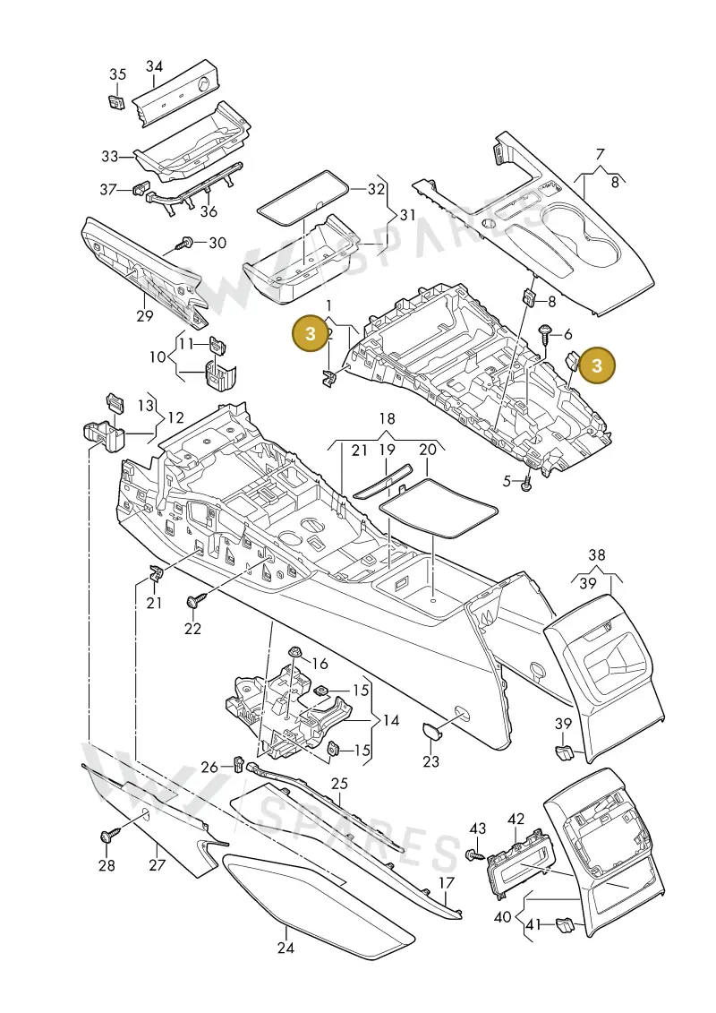 8V0867947 — Audi A5 Limo 2.0 (2024-) diagram 8wk863500, position 3