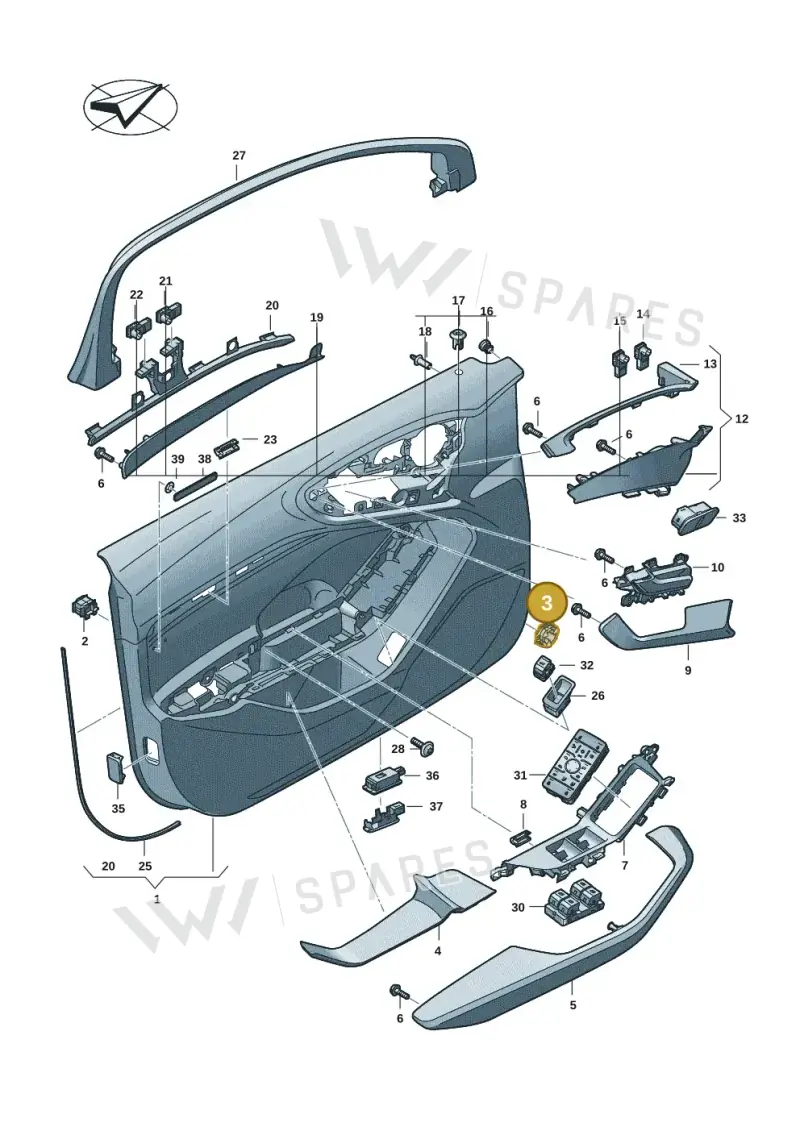 8V0868243B — Audi A5 Limousine (2024-2025) diagram 8wh867000, position 3