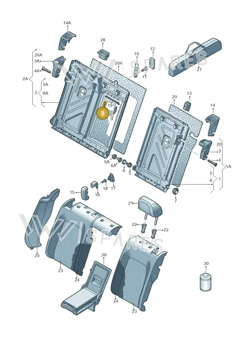 8V0886331A4PK — Audi RS3 Limousine (2017-2020) diagram 745885700, position 8