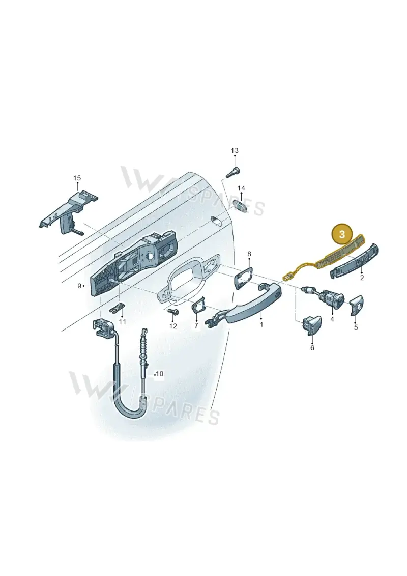 8V0927753 — Audi TT RS (2016-2023) diagram 778837000, position 3