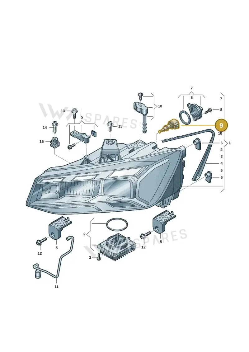 8V0941295 — Audi Q2 (2016-2025) diagram 803941015, position 9