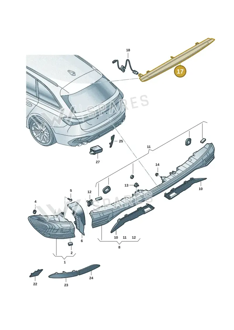 8V0945097D — Audi A5 Avant 2.0 (2024-) diagram 8wk945000, position 17