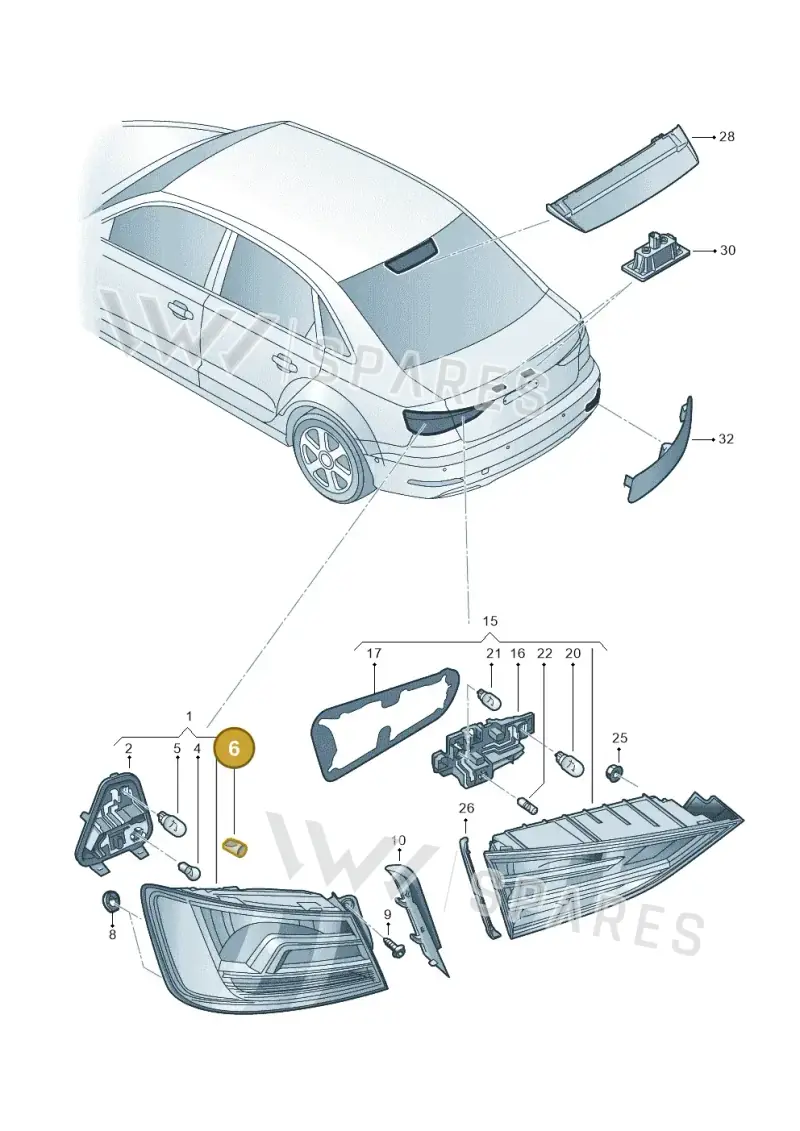 8V0945315 — Audi RS3 Limousine (2017-2020) diagram 745945020, position 6