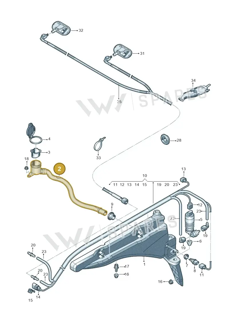 8V0955463B — Audi RS3 Limousine (2017-2020) diagram 853955100, position 2