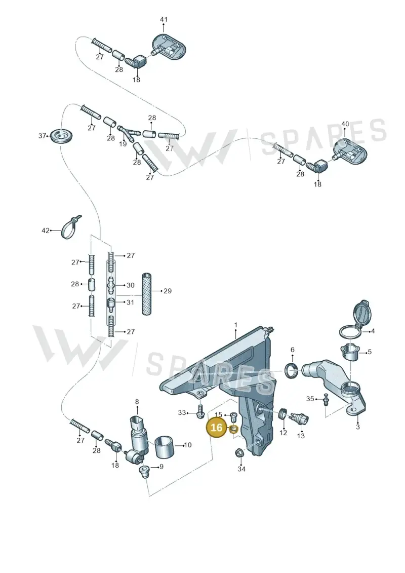 8V0955465 — Audi RS6 Avant (2019-) diagram 435955100, position 16