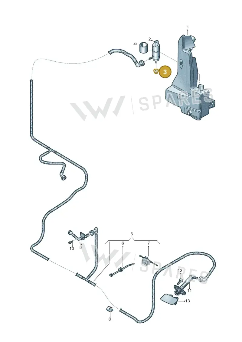 8V0955465 — Audi Q8 e-tron (2018-2020) diagram 586955040, position 3