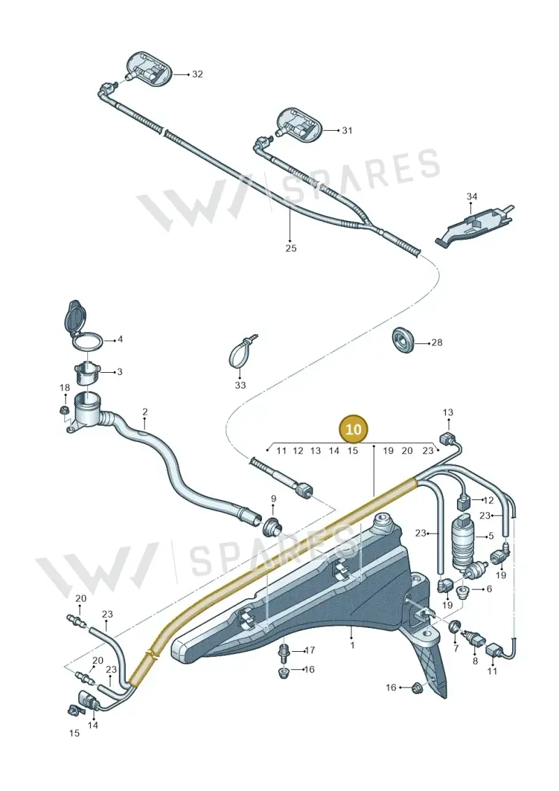 8V0971204 — Audi RS3 Limousine (2017-2020) diagram 853955100, position 10
