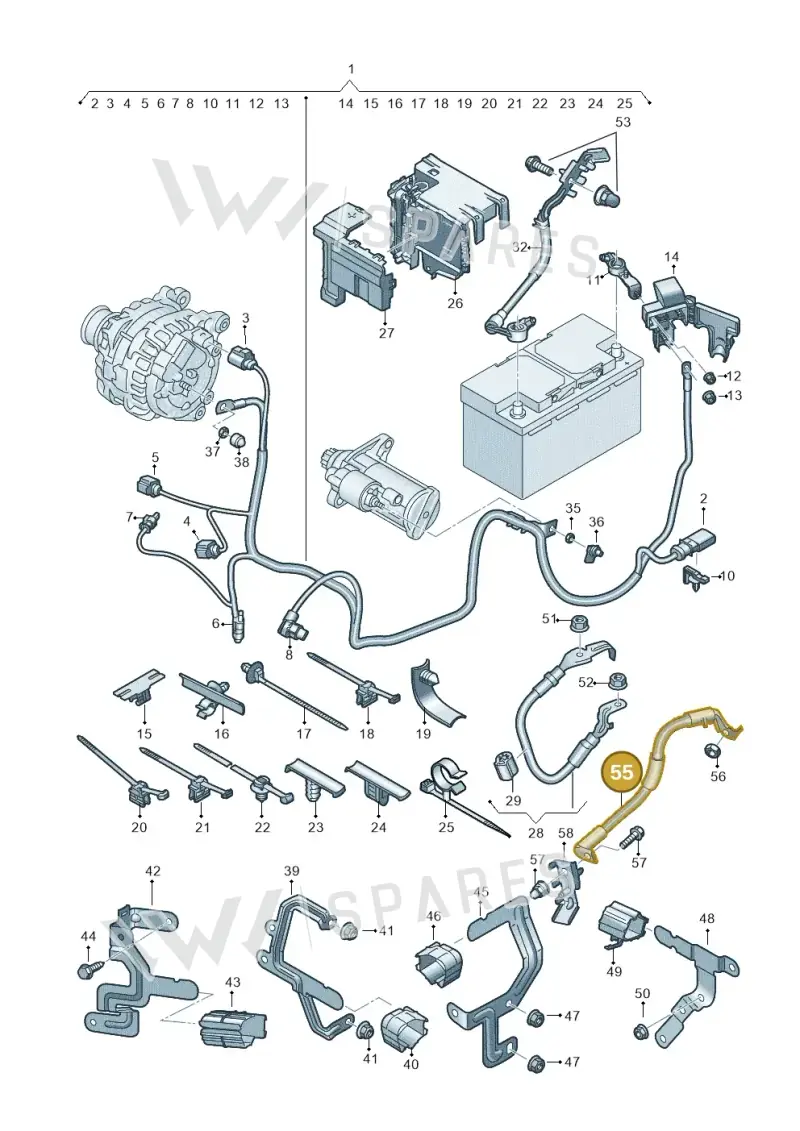 8V0971250B — SEAT CUPRA Formentor (2020-) diagram 596972000, position 55