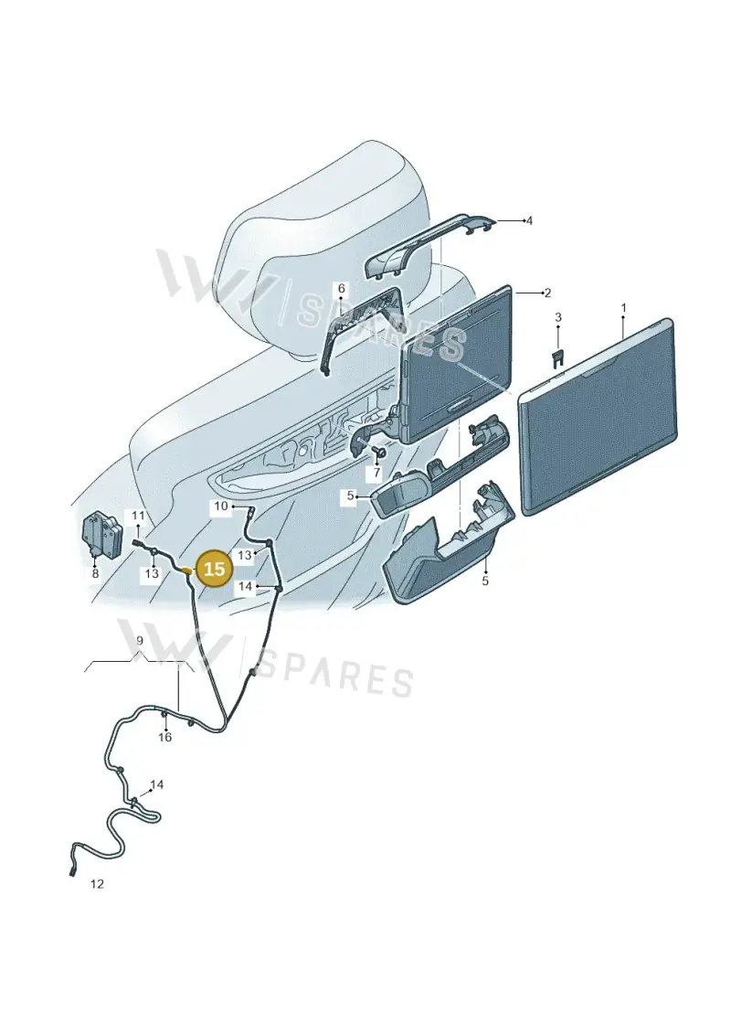 8V0971850 — Audi A8L (2017-2022) diagram 838088360, position 15