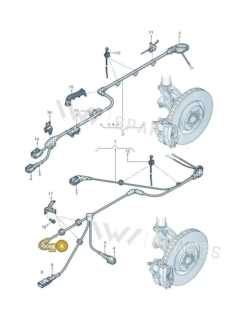 8V0973202 — Audi RS3 Limousine (2017-2020) diagram 890927100, position 6
