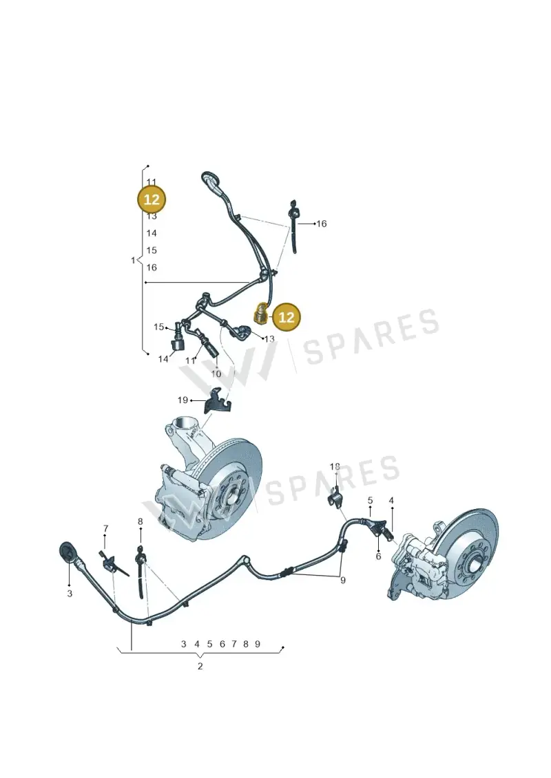 8V0973202 — Audi TT RS (2016-2023) diagram 898927100, position 12