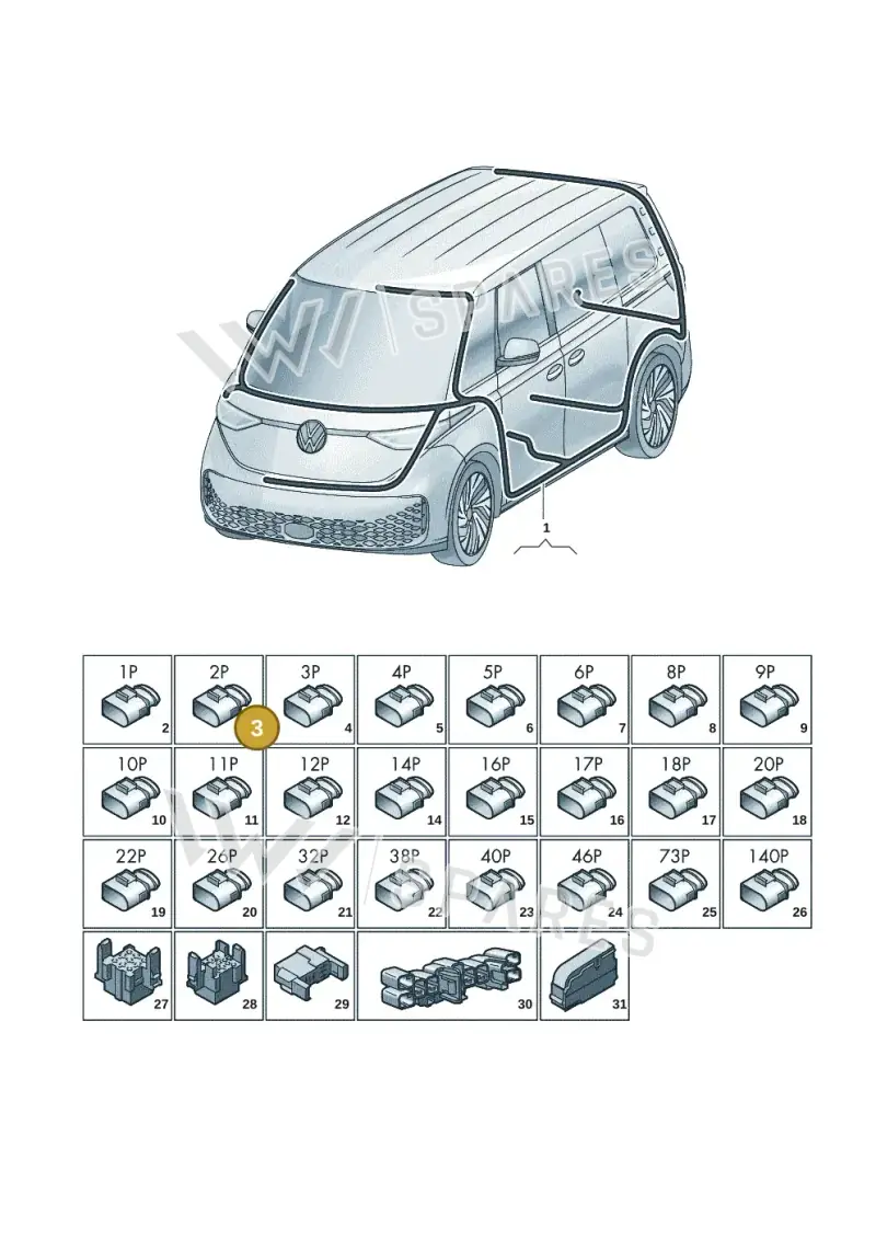 8V0973202 — Volkswagen ID. Buzz (2022-2025) diagram 15a972000, position 3