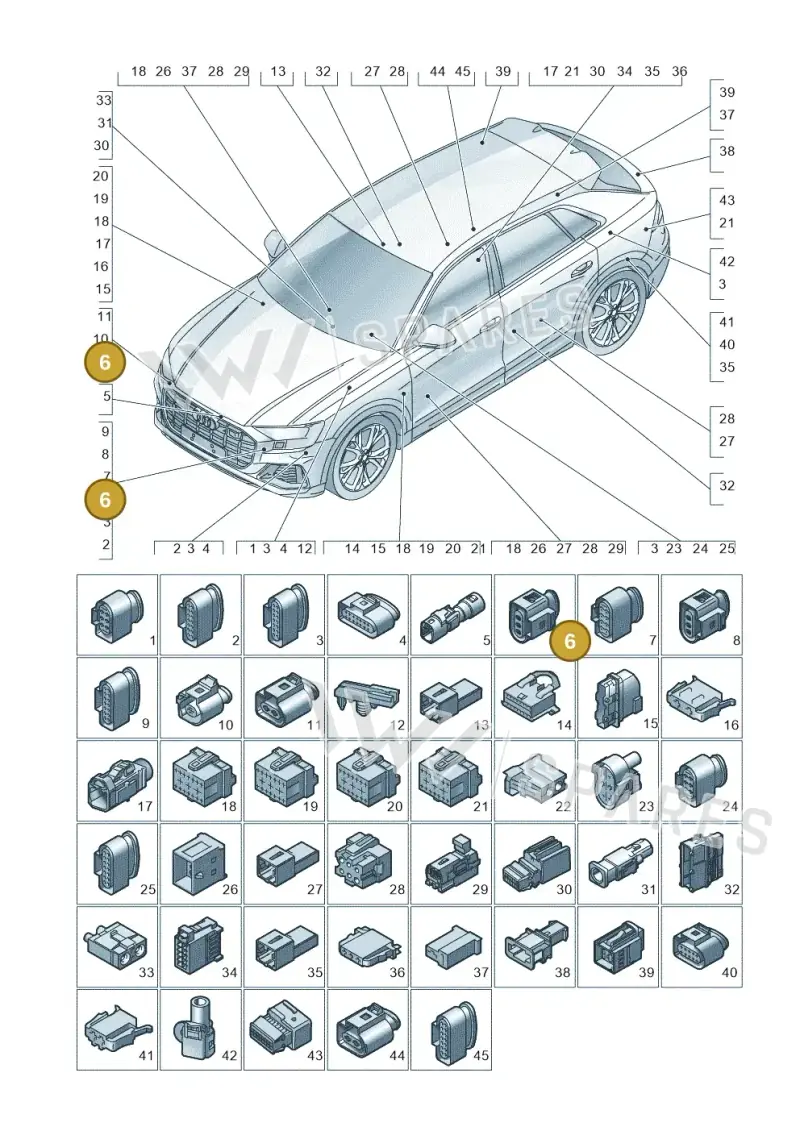 8V0973803 — Audi RS Q8 (2019-2025) diagram 429971820, position 6