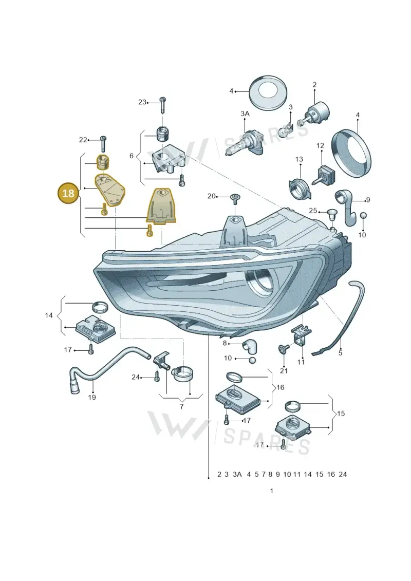 8V0998121 — Audi A3 Sportback 1.4 (2014-) diagram 785941010, position 18