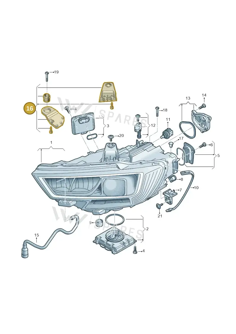 8V0998121 — Audi RS3 Limousine (2017-2020) diagram 890941050, position 16