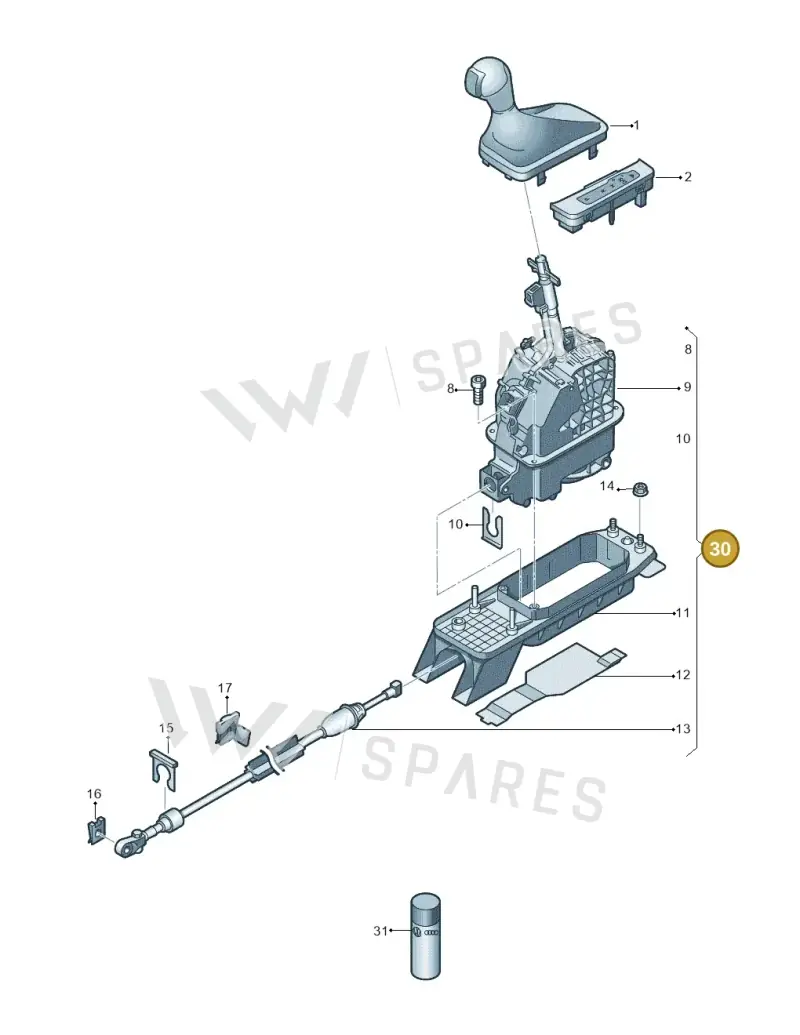8V1713023AP — Audi A3 Sportback (2016-2020) diagram 745713100, position 30