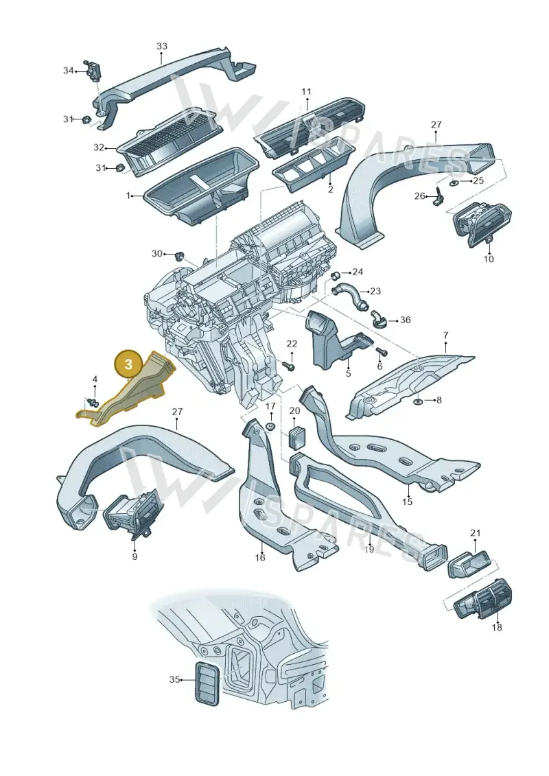 8V1819151A — Audi RSQ3 Sportback (2019-2024) diagram 597819010, position 3