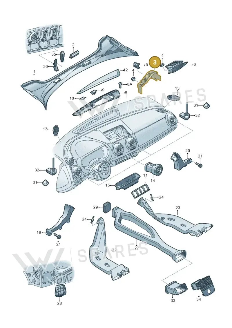 8V1819979B9B9 — Audi RS3 Limousine (2017-2020) diagram 745819300, position 3