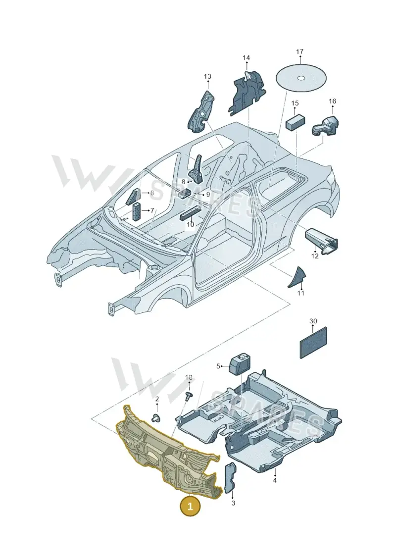 8V1863947S — Audi RS3 Limousine (2017-2020) diagram 890863200, position 1