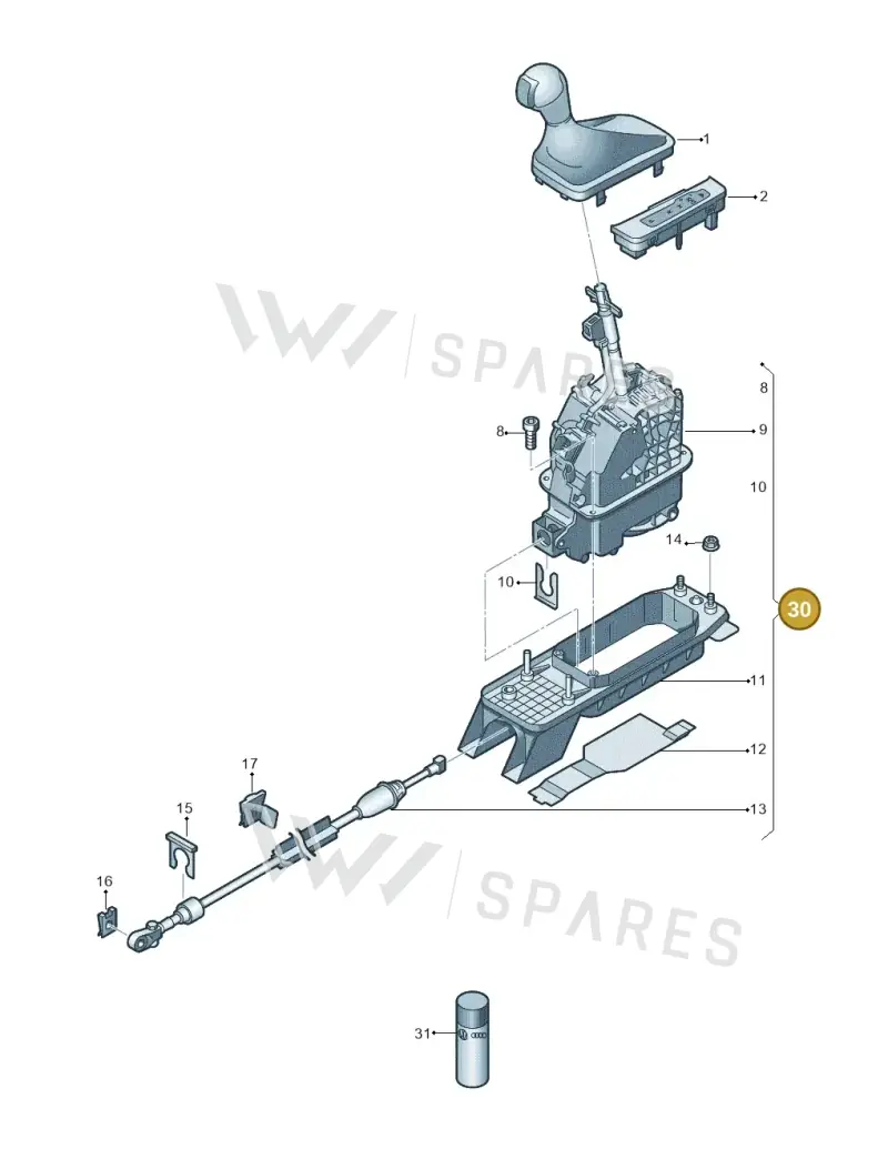 8V2713023AN — Audi A3 Sportback (2016-2020) diagram 745713100, position 30