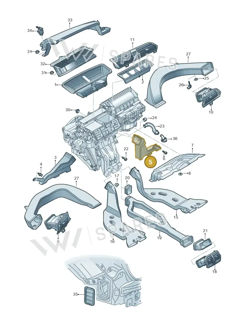 8V2819152 — Audi RSQ3 Sportback (2019-2024) diagram 597819010, position 5