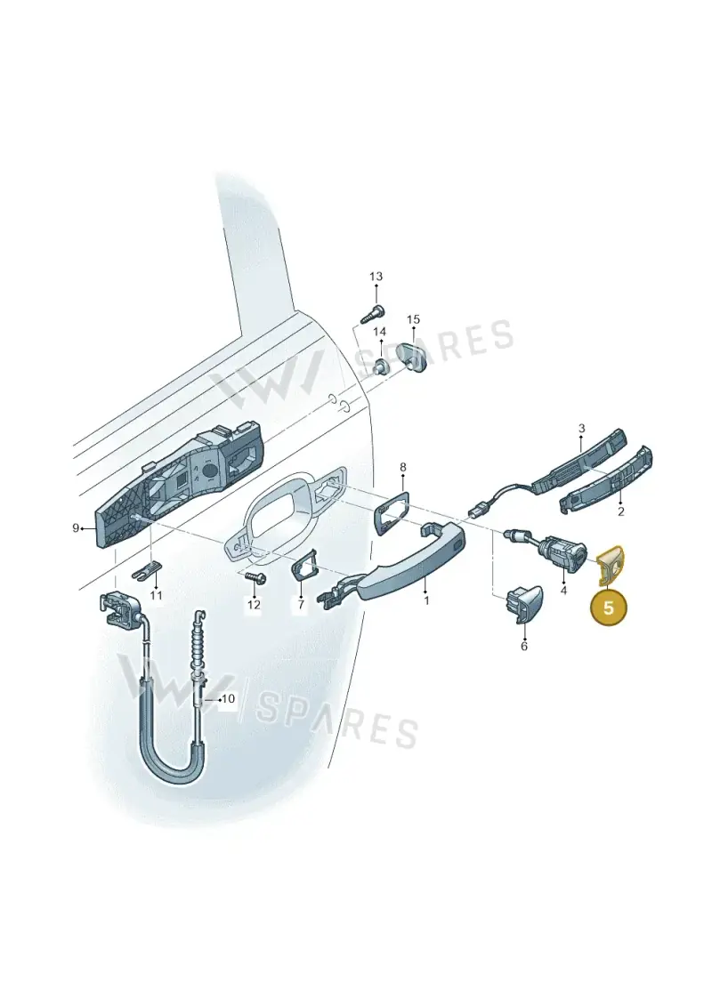8V2837880AGRU — Audi RS3 Limousine (2017-2020) diagram 745837000, position 5