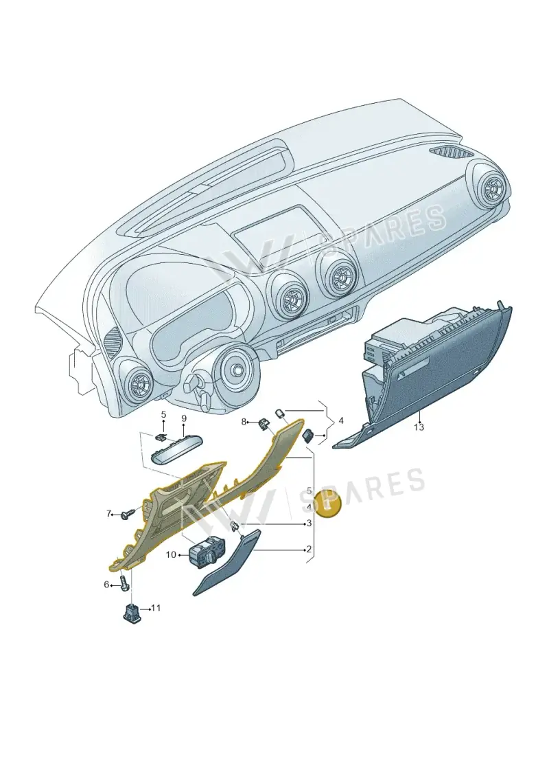 8V2863075B6PS — Audi RS3 Limousine (2017-2020) diagram 745863100, position 1