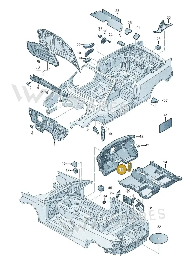 8V2863211 — Audi A3 Cab. 1.4 (2013-2016) diagram 778863200, position 11