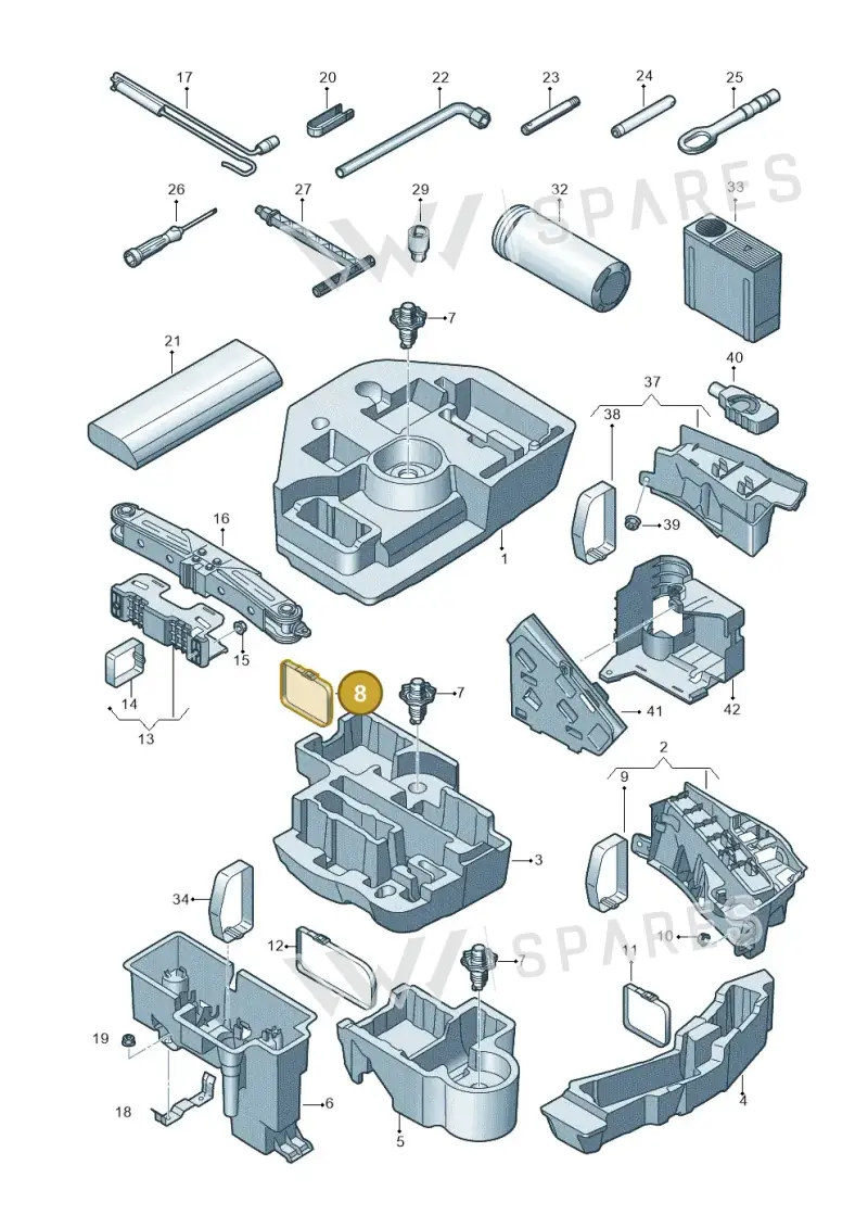 8V3012635A — Audi A6 2.0 (2018-) diagram 430011100, position 8