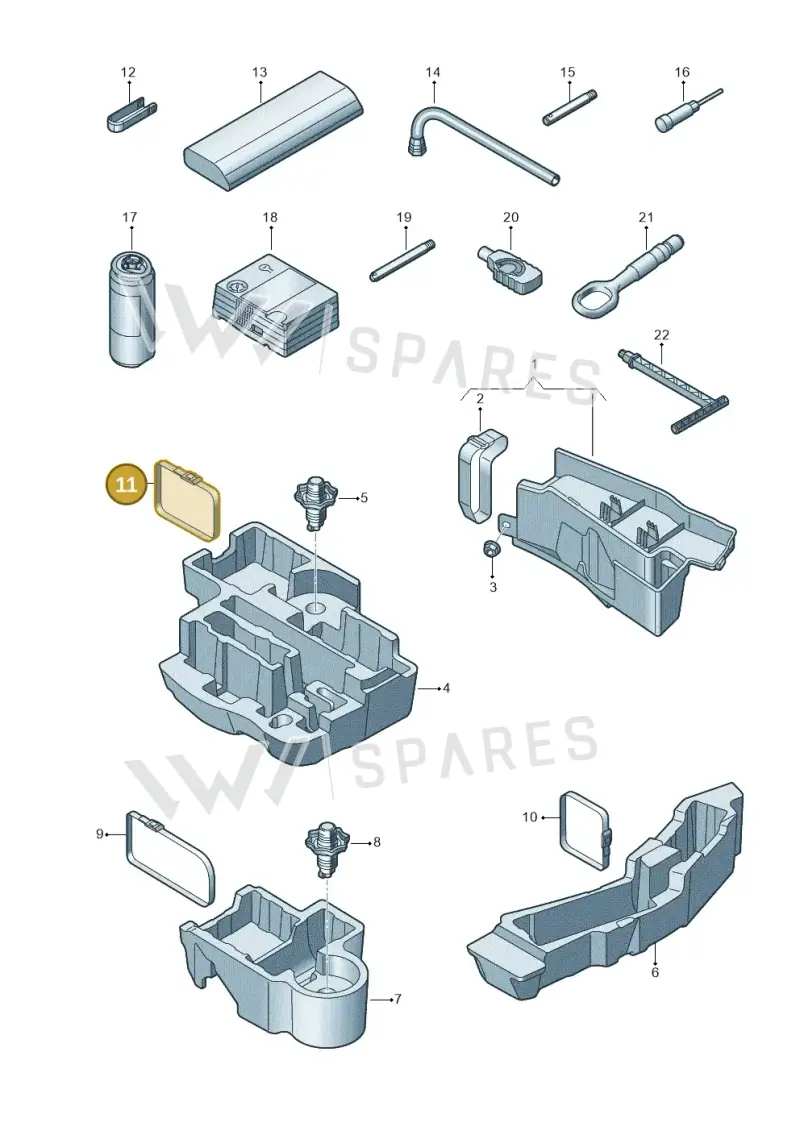 8V3012635A — Audi RS6 Avant (2019-) diagram 537011100, position 11