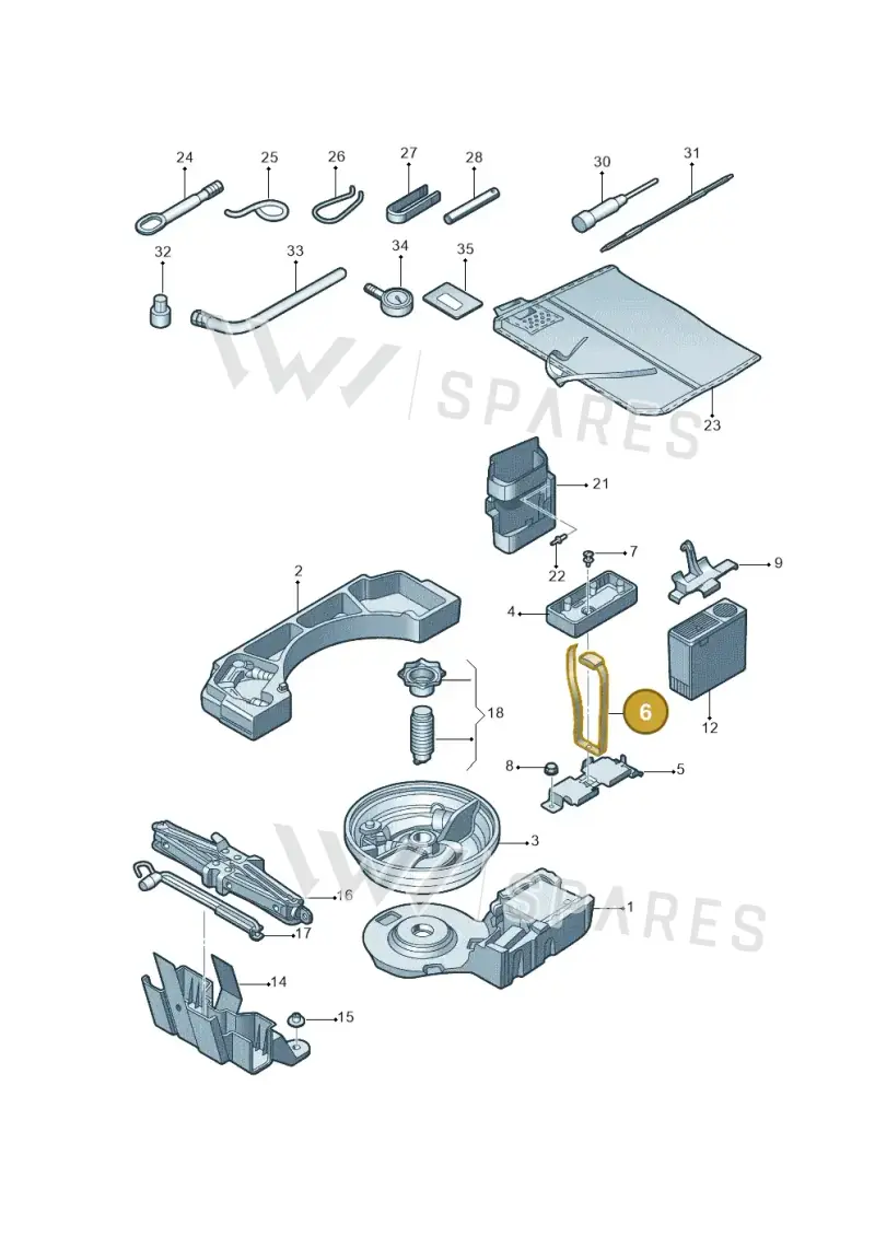8V3012635A — Audi A3 Sportback 1.4 (2014-) diagram 785011010, position 6