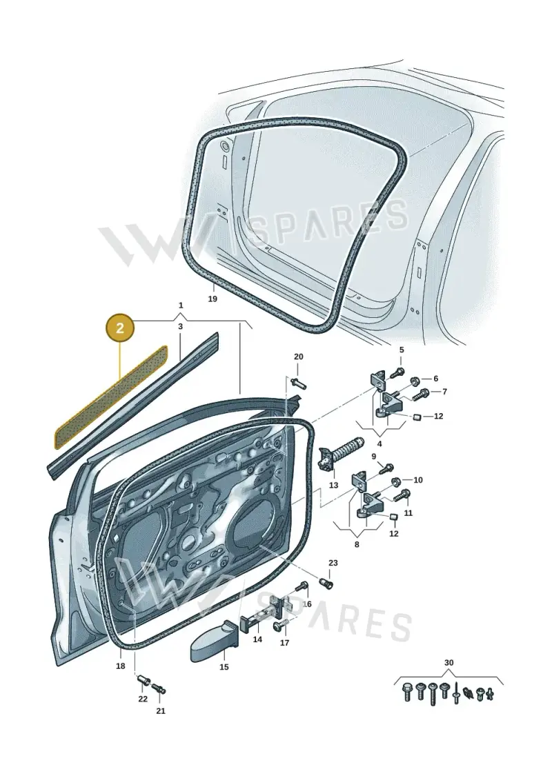 8V3837989 — Audi A5 Limousine (2024-2025) diagram 8wk831010, position 2