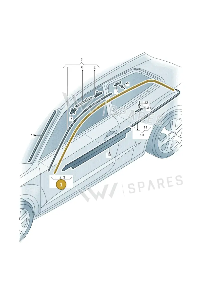 8V3853704A2ZZ — Audi A3 Sportback (2016-2020) diagram 890853200, position 1