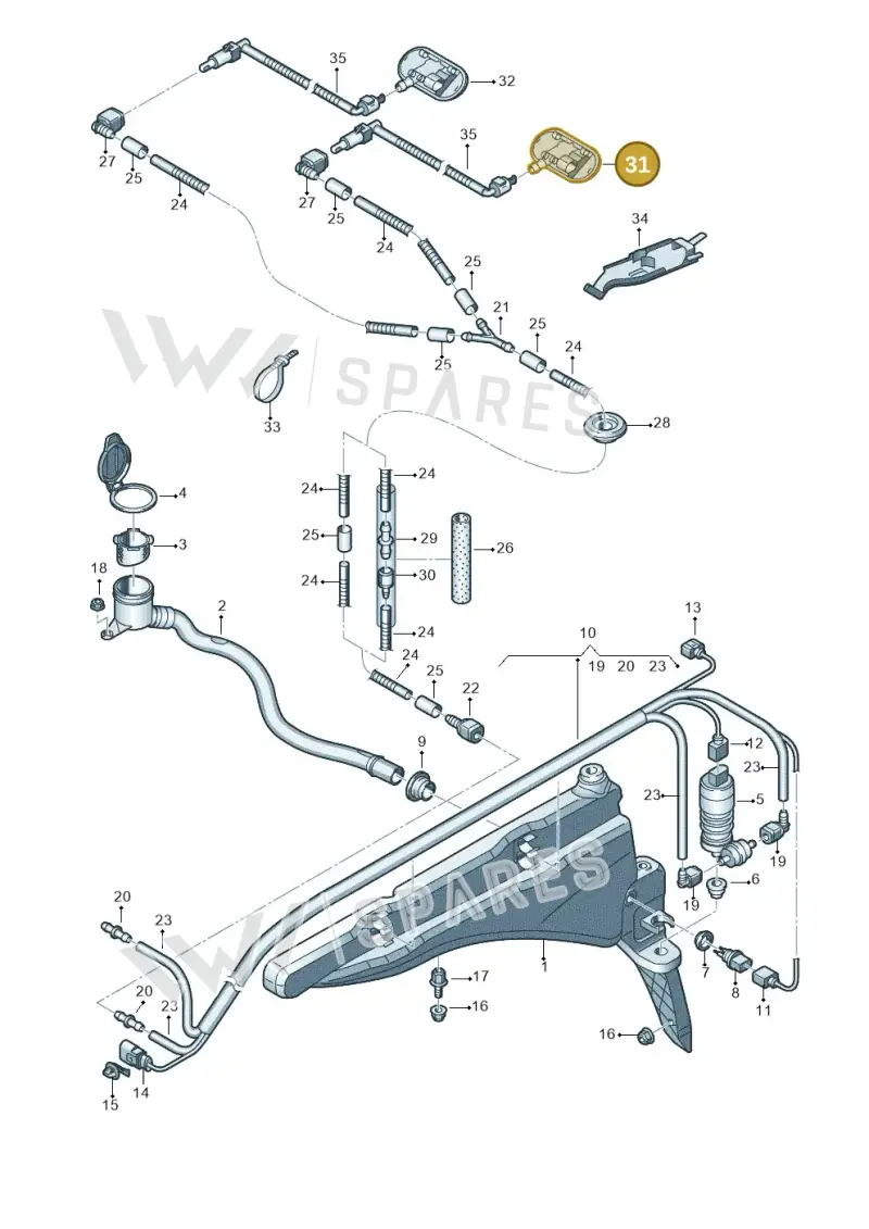8V3955987 — Audi RS3 Sportback (2015-2016) diagram 858955100, position 31