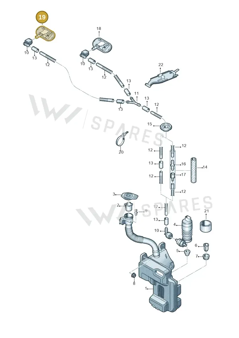 8V3955988A — Audi A3 Sportback (2016-2020) diagram 745955100, position 19